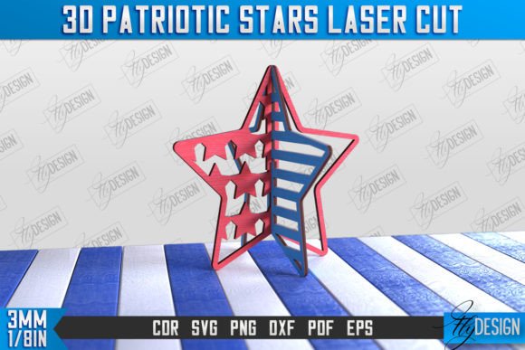 3D Patriotic Stand American Symbol