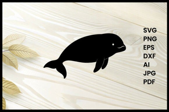 Beluga Whale Silhouette Illustration
