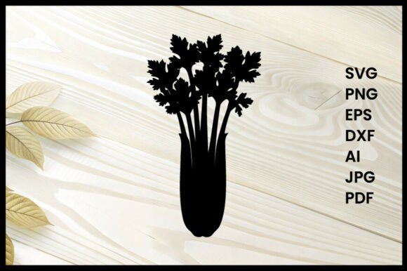 Celery Silhouette Illustration