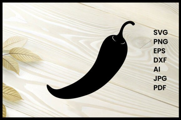 Chili Pepper Silhouette Illustration