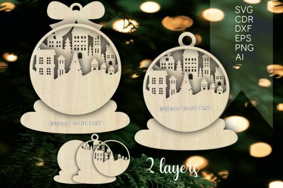 Christmas Winter City File Laser Cut