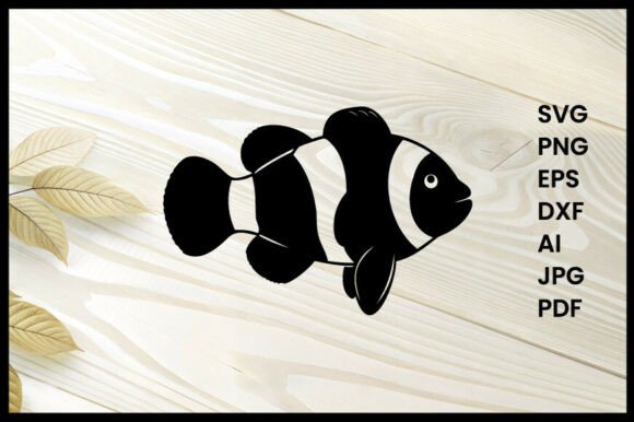 Clown Fish Silhouette Illustration: A Designer's Practical Take