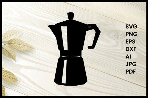 Coffee Maker Silhouette: A Modern Embroidery Design for Real Projects