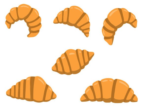 Croissant Bread Cartoon Illustration