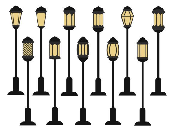 Garden Light Pole Illustration