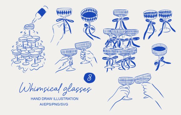 Hand Drawn Whimsical Glasses Embroidery Design Review
