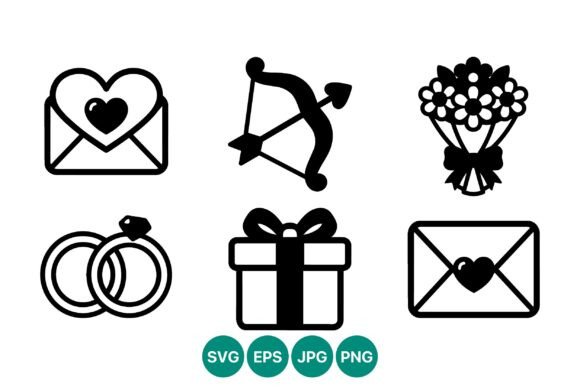 Love Icon Set Black and White: A Designer’s Perspective