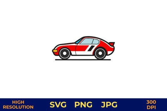 Red and White Racing Car Icon