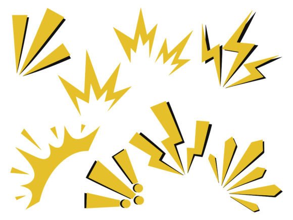 Yellow Shock Effect Comic Cartoon Embroidery Design Review